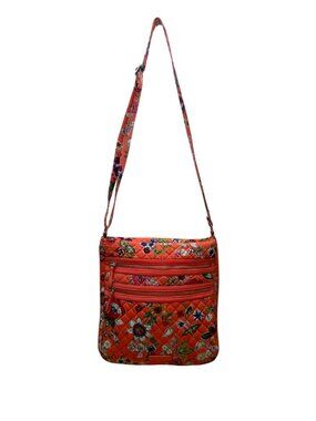 Vera Bradley Women’s Coral Floral Quilted Pattern Adjustable Crossbody Bag